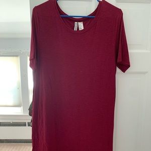 Maroon t-shirt dress